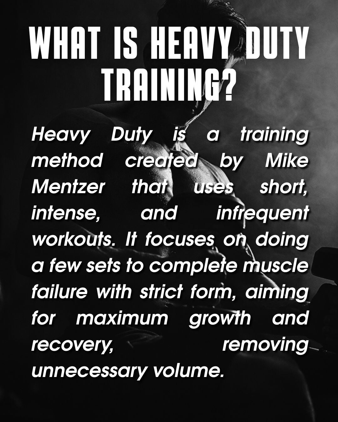 HEAVY DUTY TRAINING PROGRAM